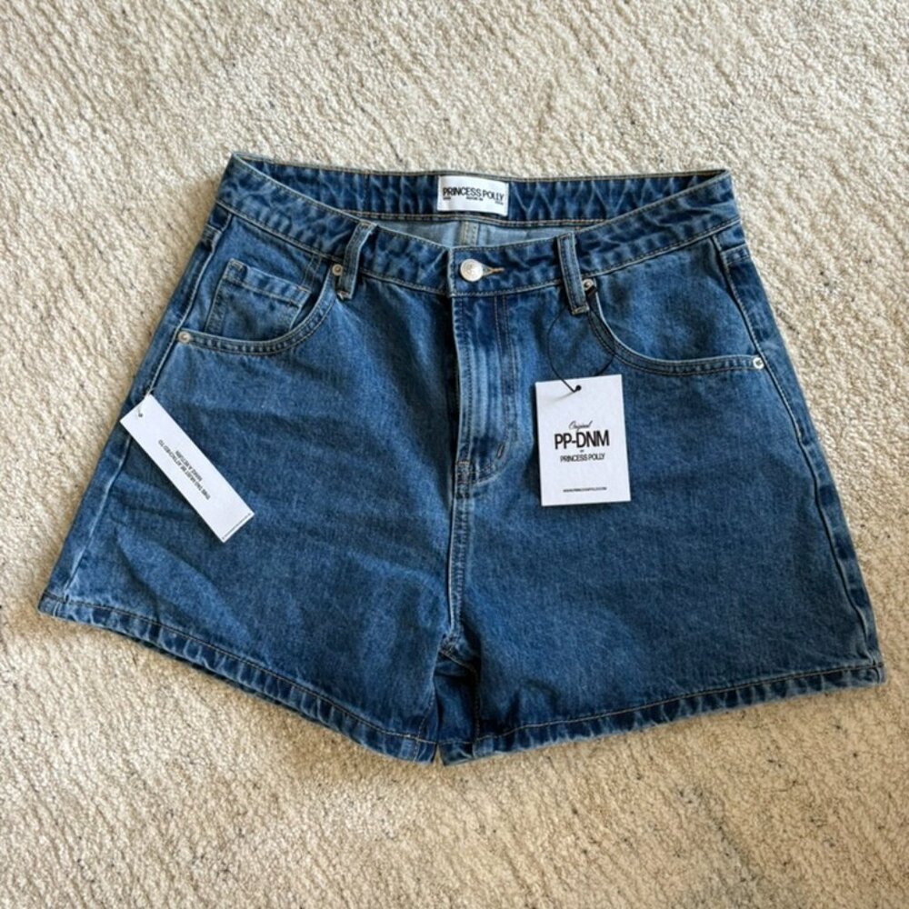 princess polly mid length saldana shorts/jorts